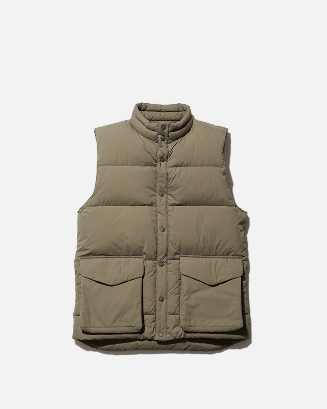 Recycled Nylon Ripstop Down Vest - Beige