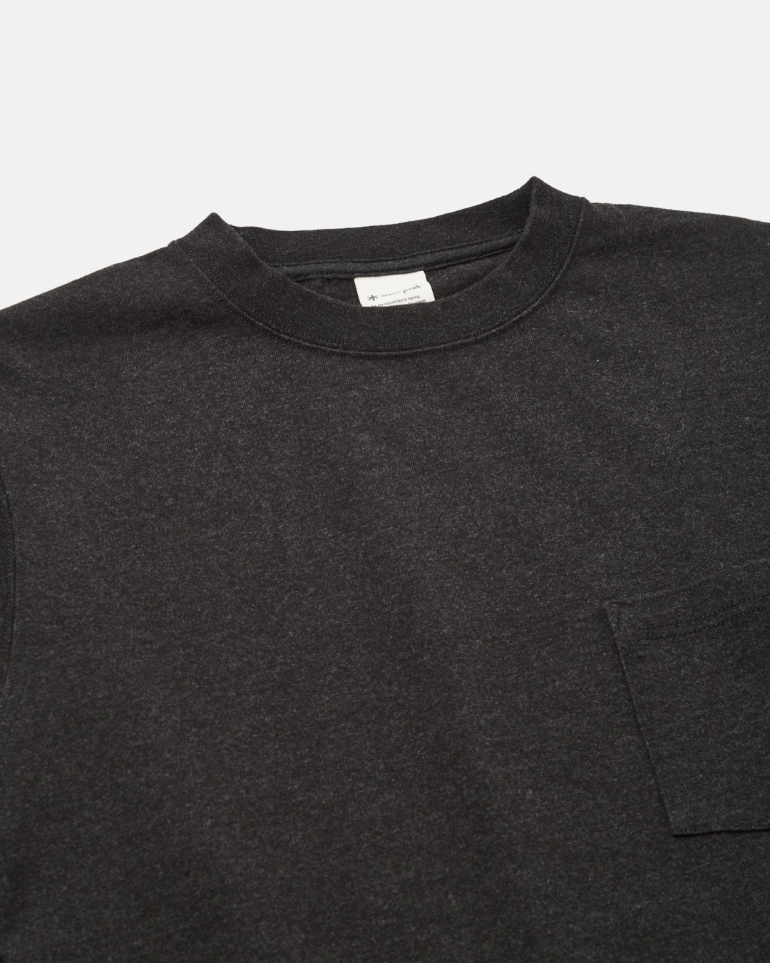 Recycled Cotton Heavy Long Sleeve Shirt - Black