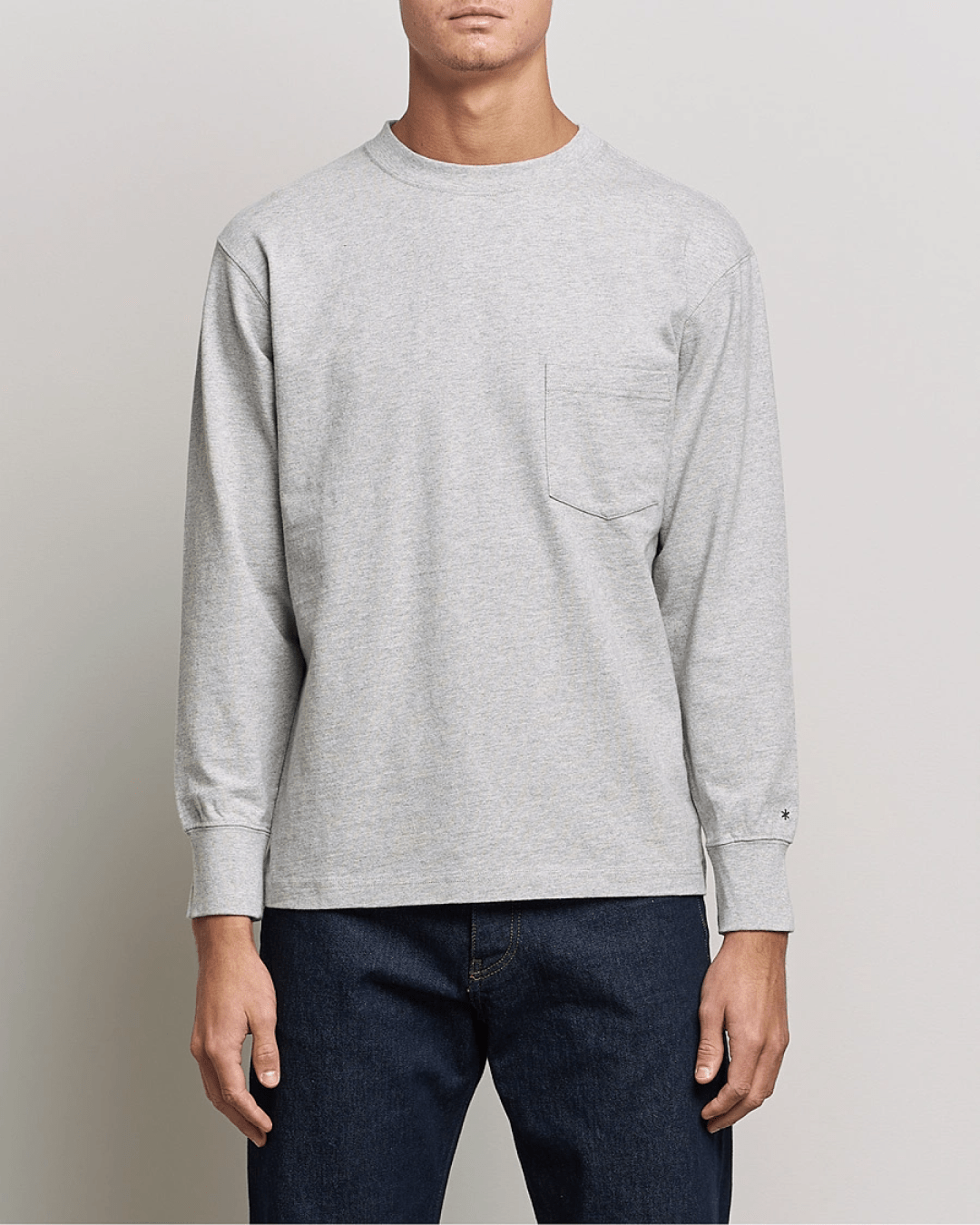 Recycled Cotton Heavy Long Sleeve Shirt - Grey