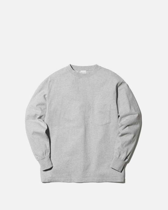 Recycled Cotton Heavy Long Sleeve Shirt - Grey